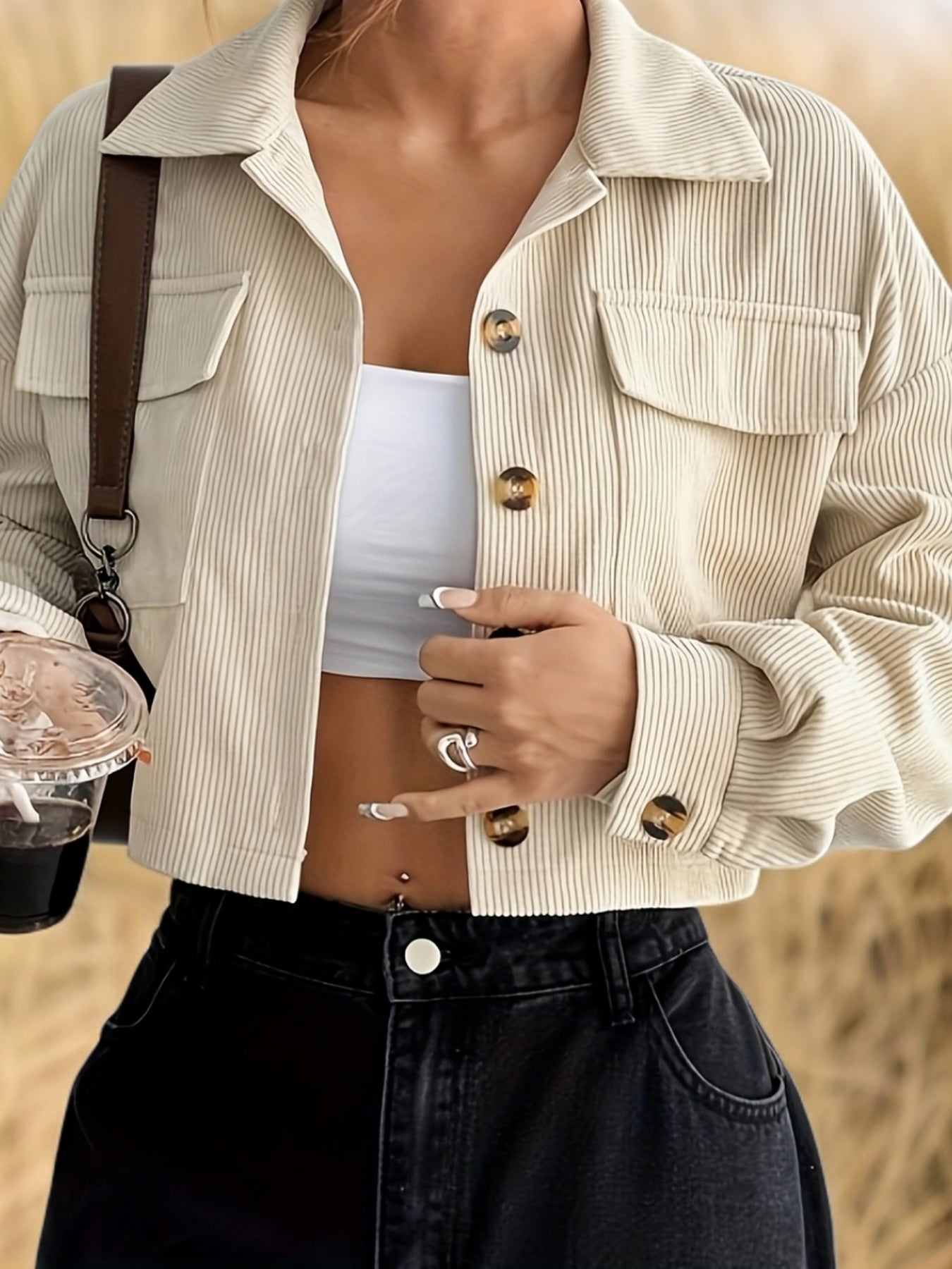 Solid Color Short Jacket