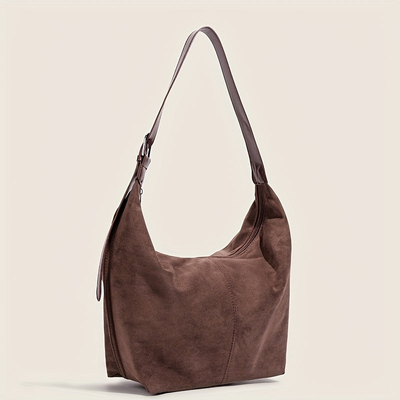 Women's Scrub Leather Large Tote Shoulder Bag