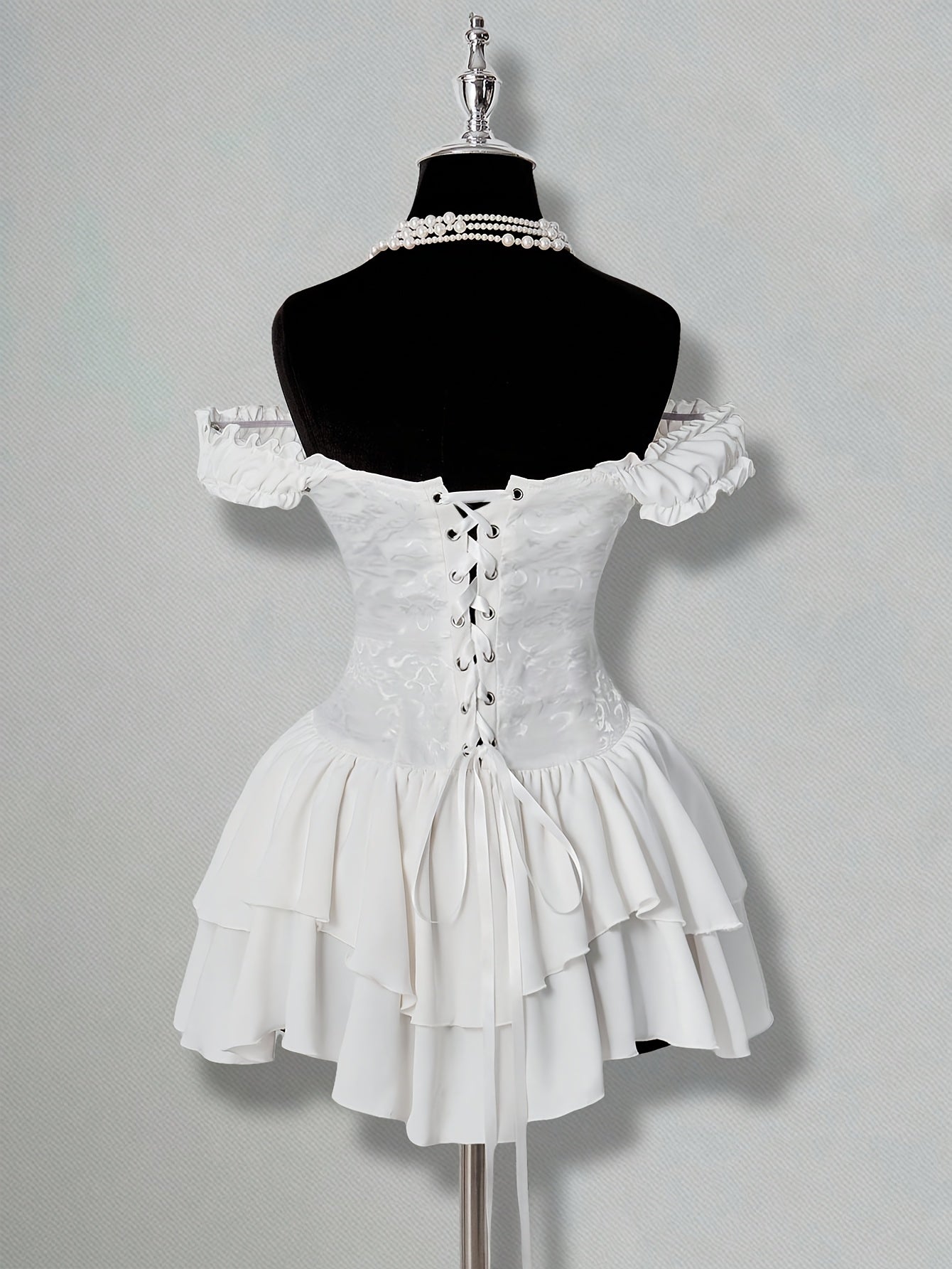 Women's Off-Shoulder Puff Sleeve Party Mini Dress