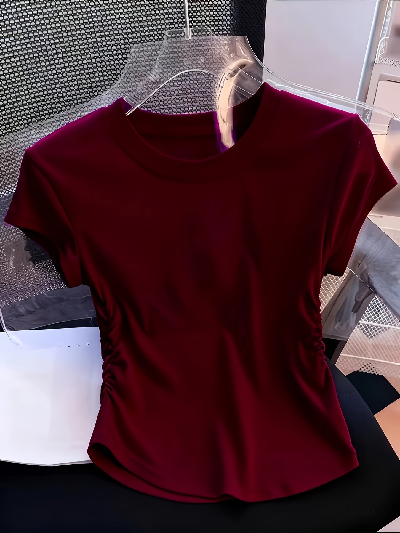 Women's American Retro Slim Short Sleeve T-Shirt