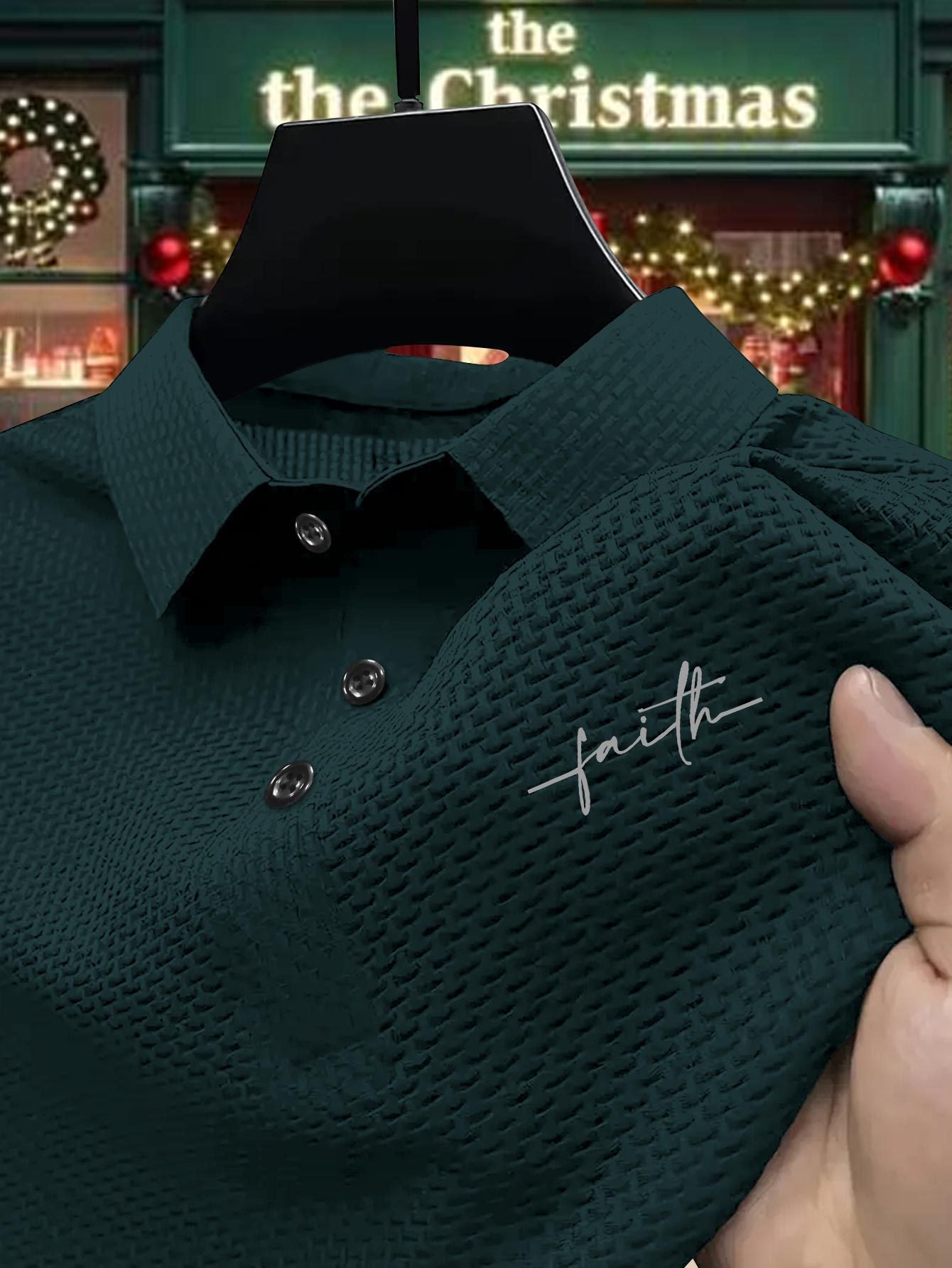 Ice Silk Printed Polo Shirt