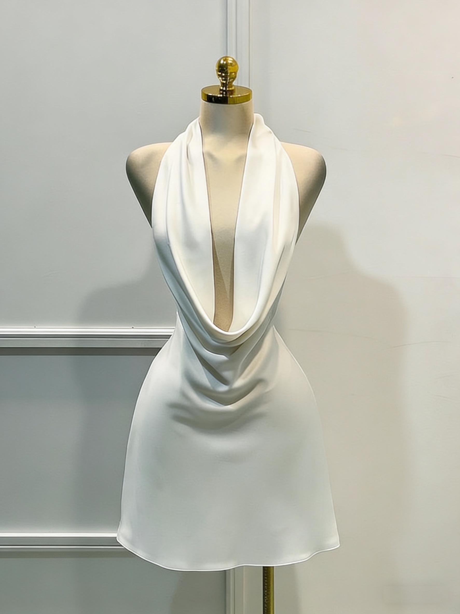 Satin Backless Dress