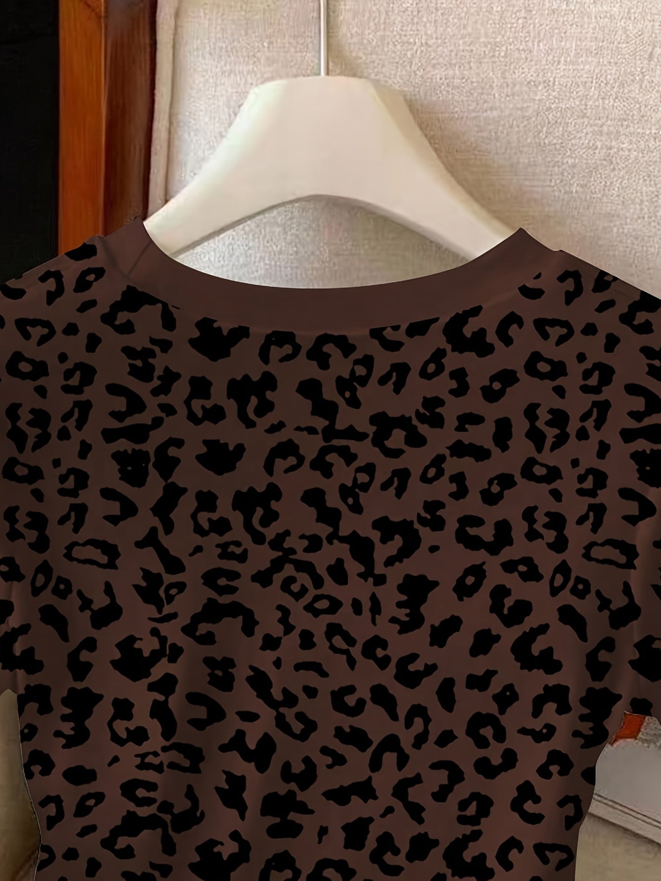 New Women'S Spring And Summer Pattern Printed Round Neck Slim-Fit Versatile Tight T-Shirt