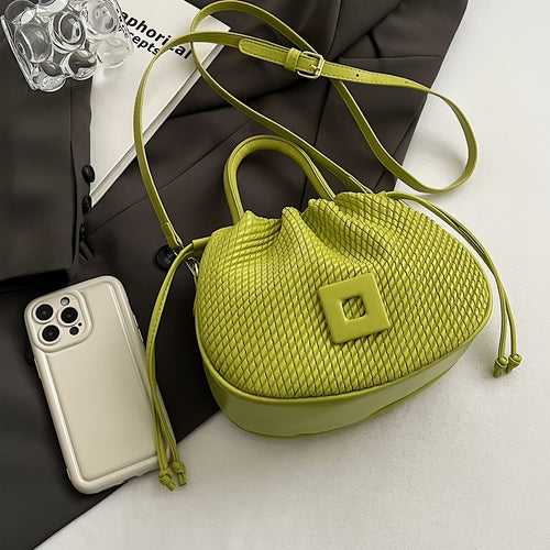 DYWTD Women's Handbag with Drawstring Closure - Elegant Solid Color Tote Suitable for, Travel & Daily Use - &, Casual/Formal Handbags DYWTD (Color Options)