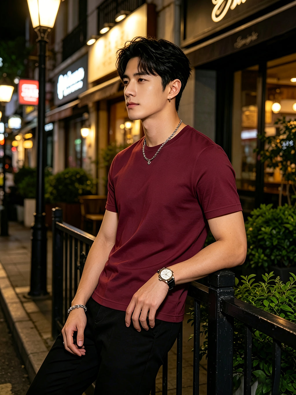 Men's Basic Breathable Casual Short Sleeve Top