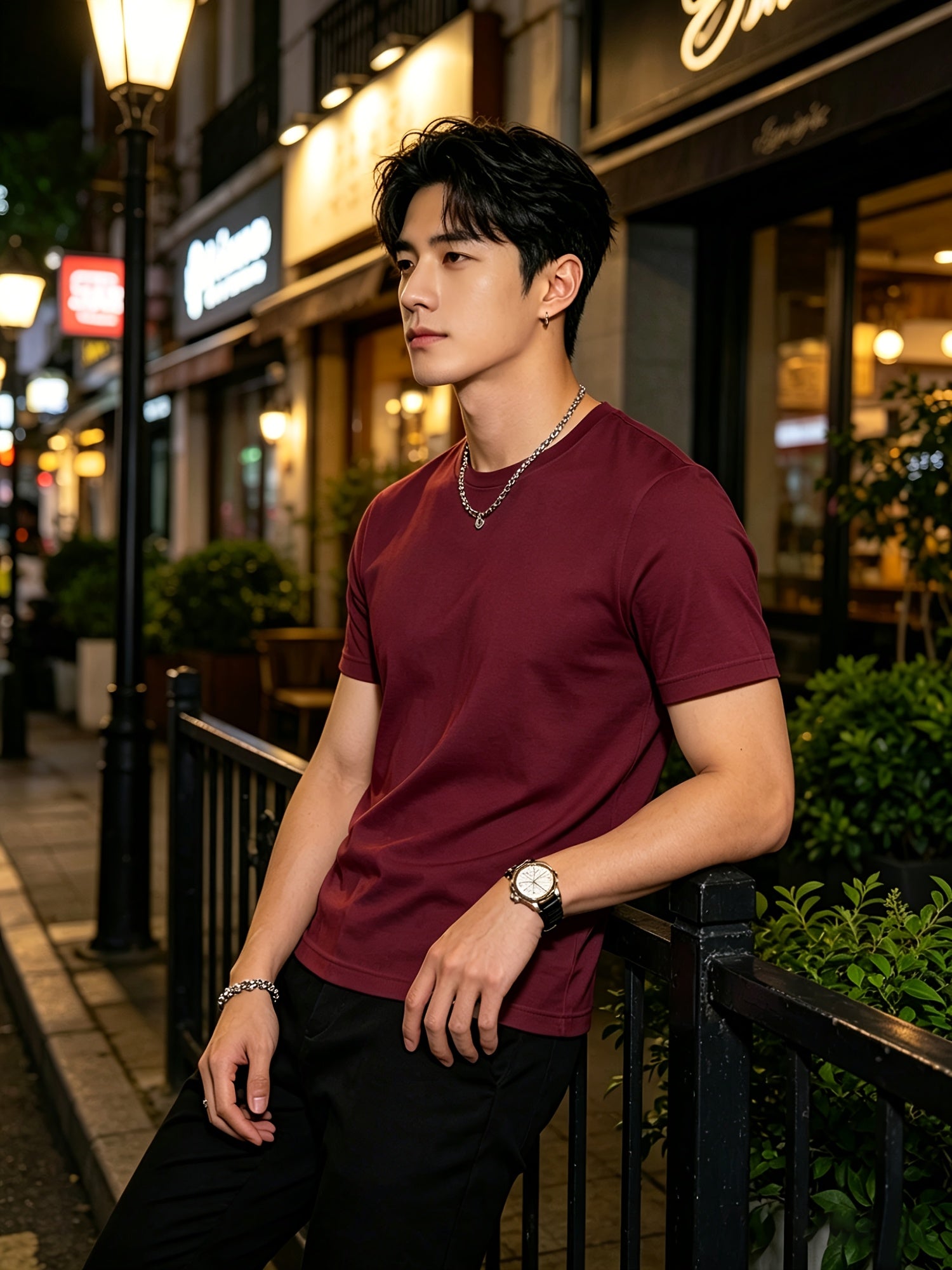 Men's Basic Breathable Casual Short Sleeve Top