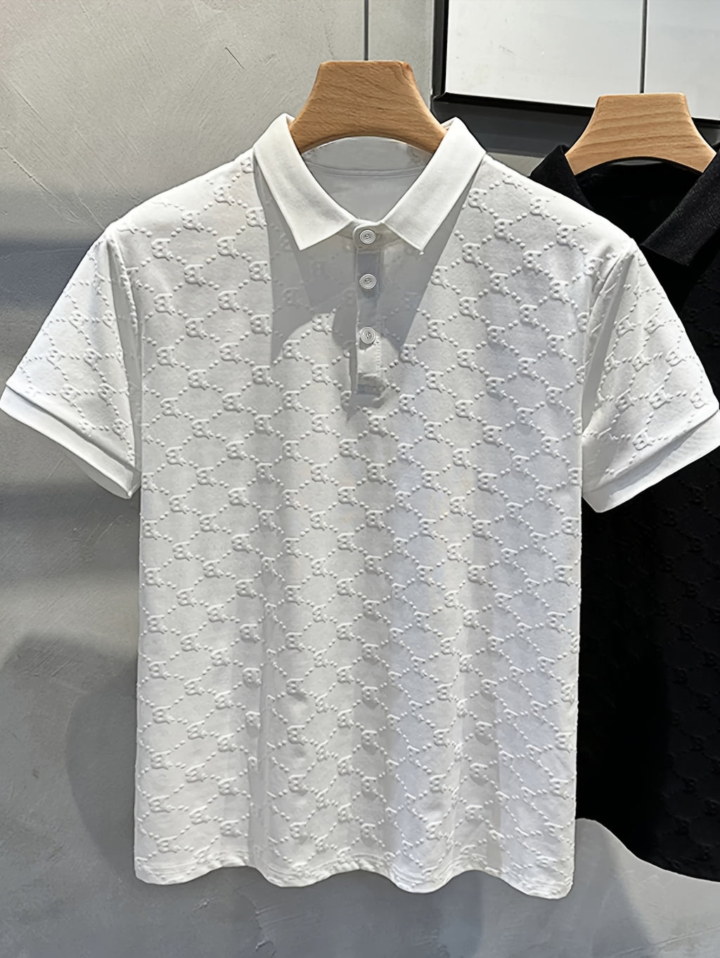 Men's Jacquard Slim Fit Polo Shirt