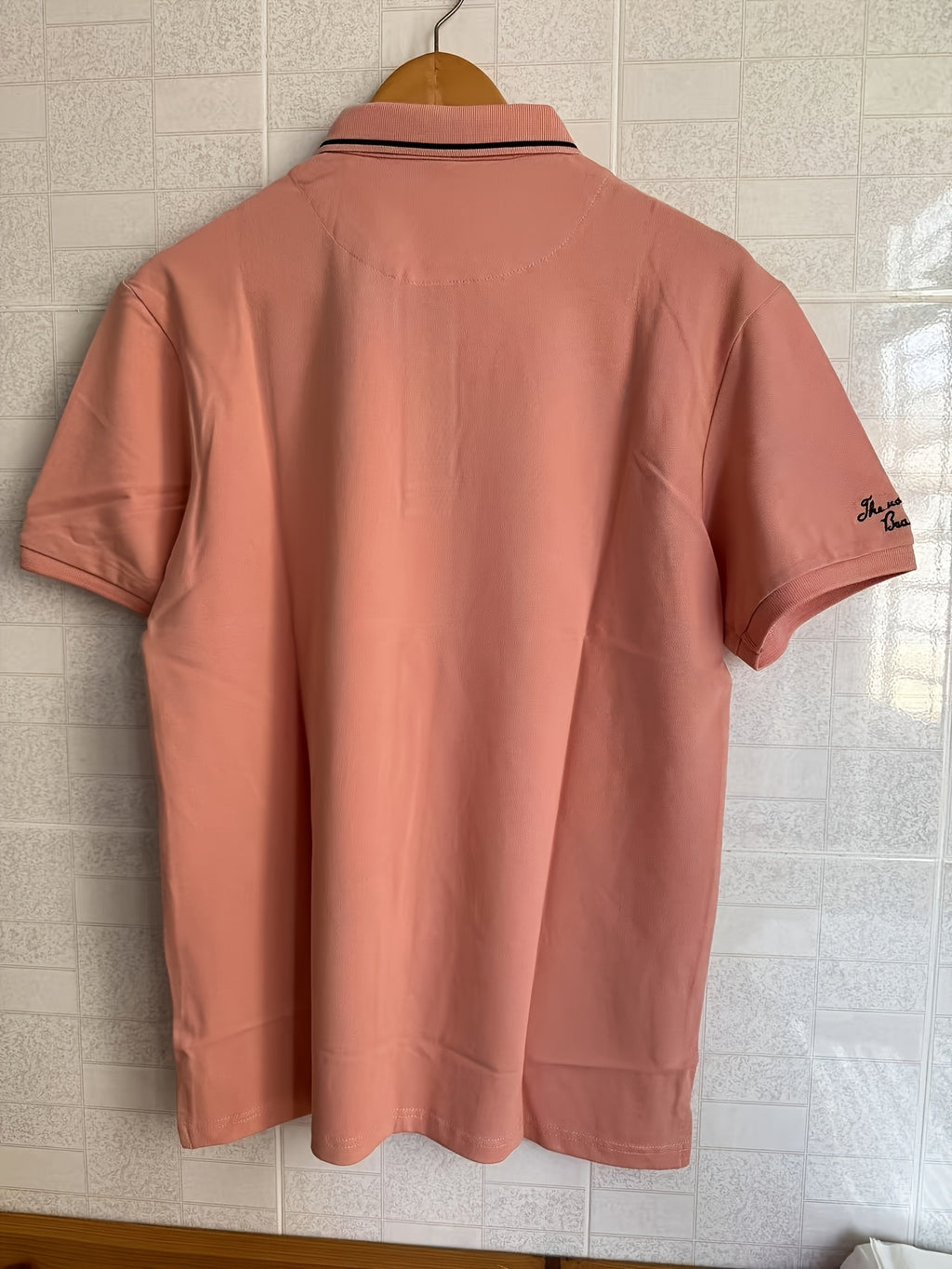 Men's Turn- Collar 95% Cotton 5 Spandex Embroidered T-Sshirt Short Sleeve Comfortable Breathability