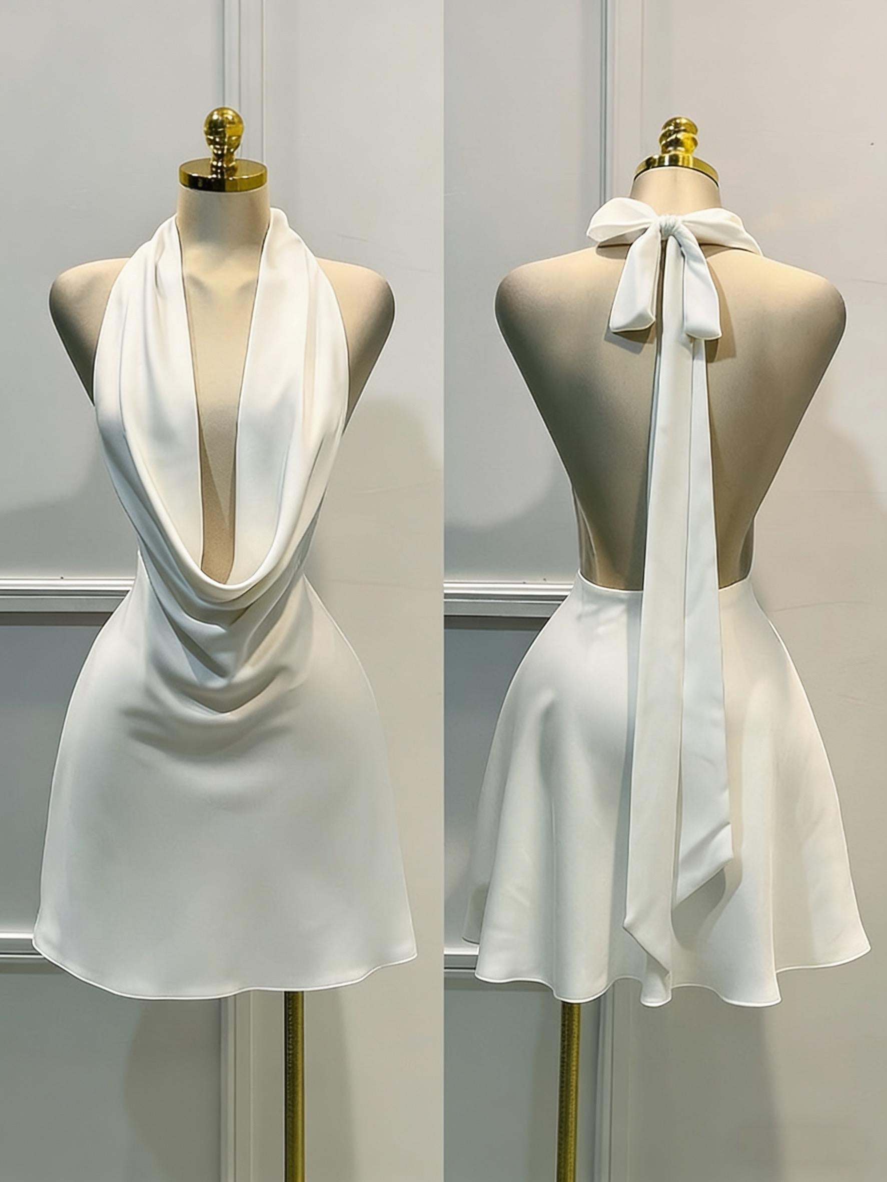 Satin Backless Dress
