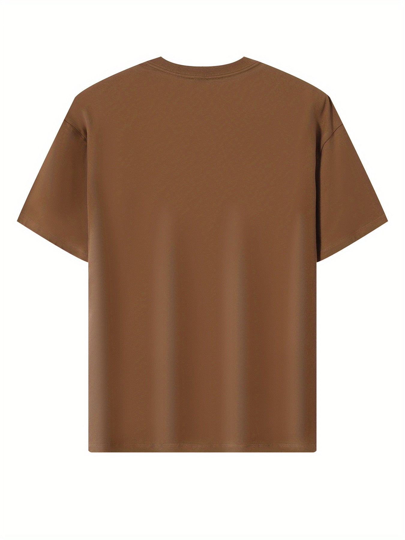 210G Heavyweight 100% Round Neck T-Shirt, Solid Casual Style A02
