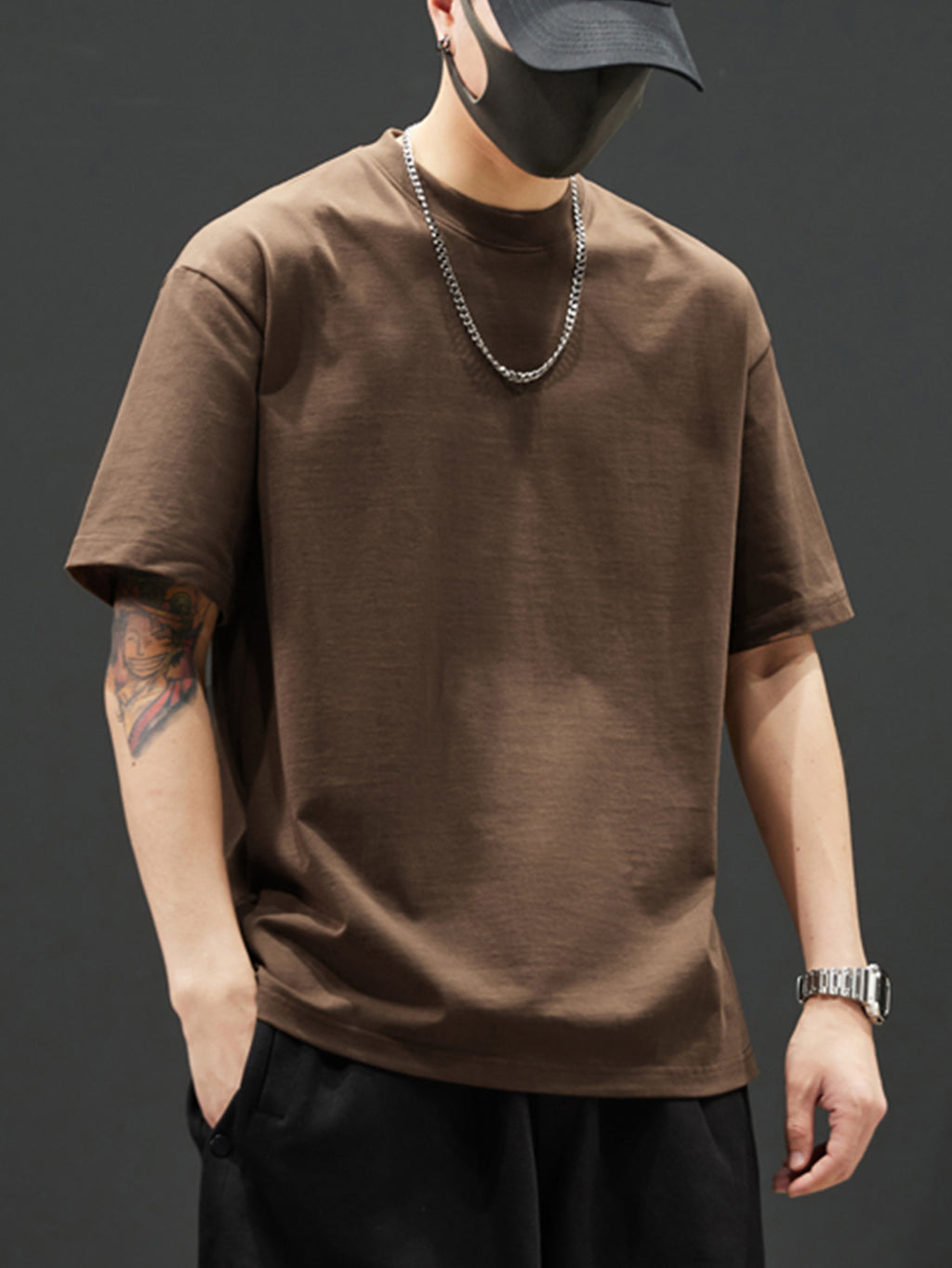 Men's Minimalist Solid Casual T-Shirt