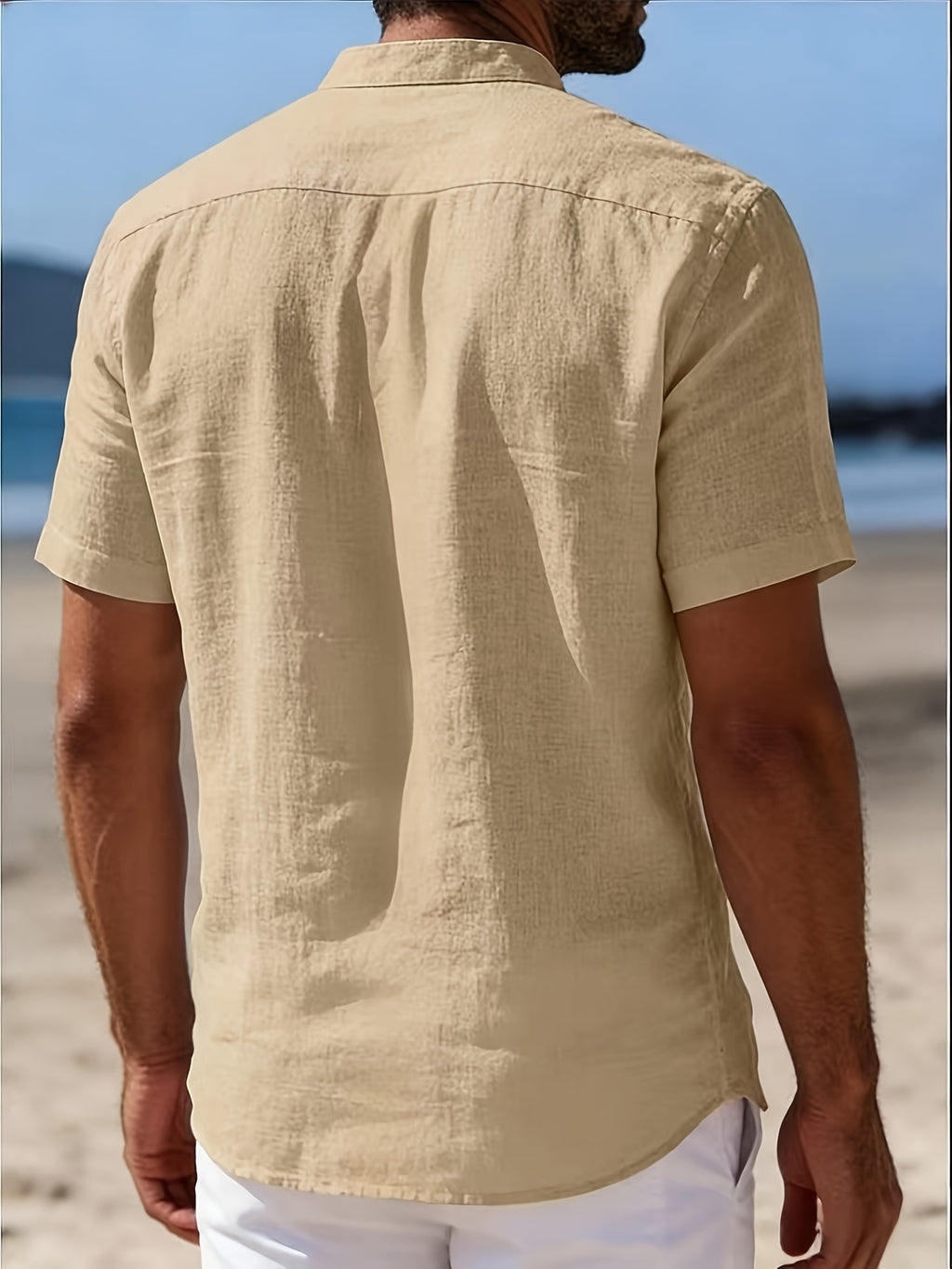 Men's Casual Linen Beach Shirt