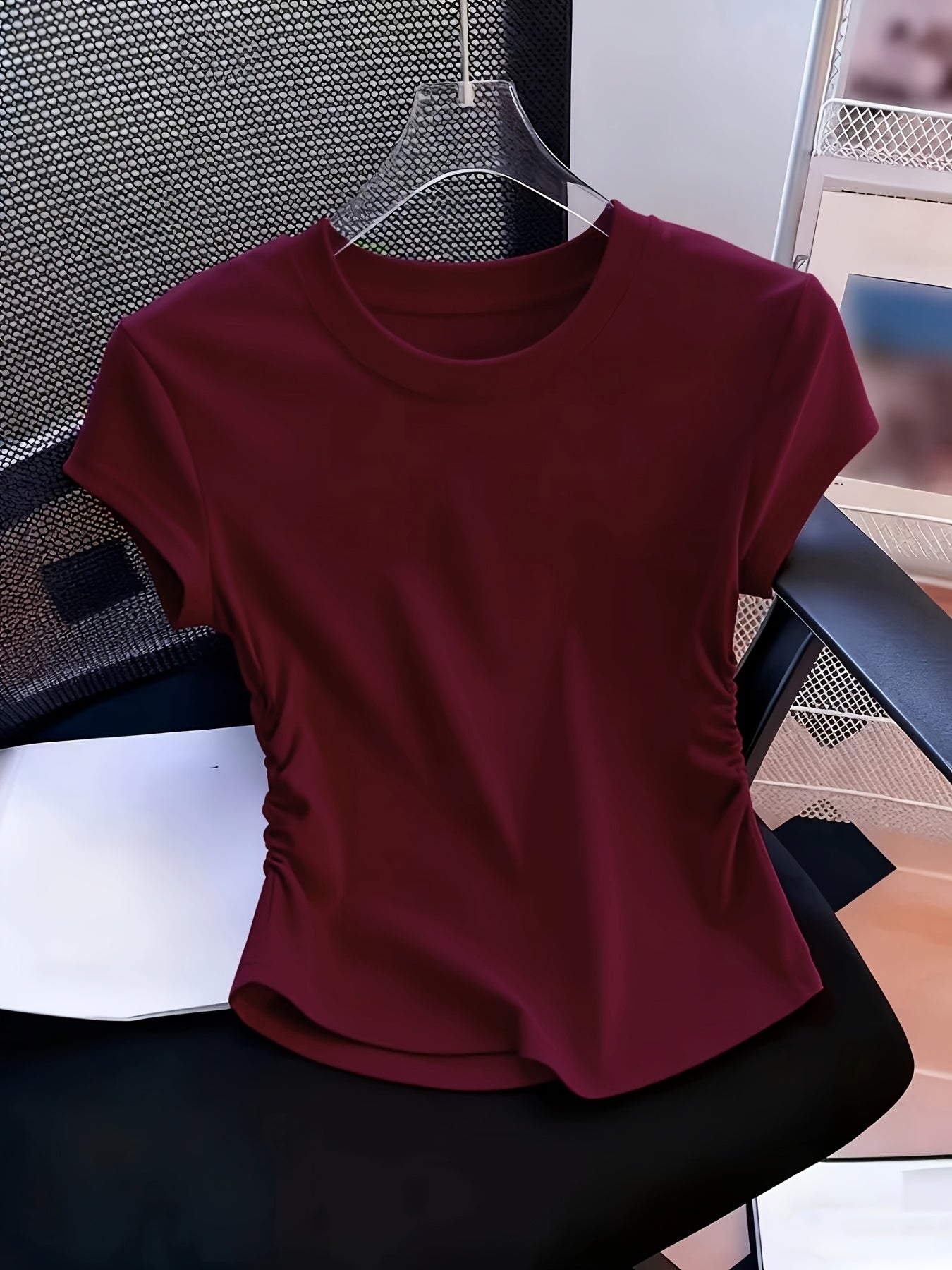 Women's American Retro Slim Short Sleeve T-Shirt