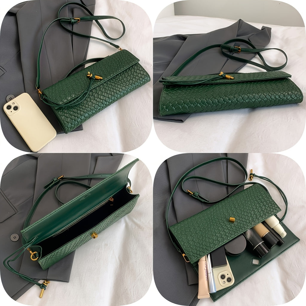This Mini Women'S Fashion Bag Features a Woven Design with Adjustable Straps And a Polyester Lining, Making It Perfect for Work, Shopping, And Dining. It'S an Ideal Gift for Family And Friends