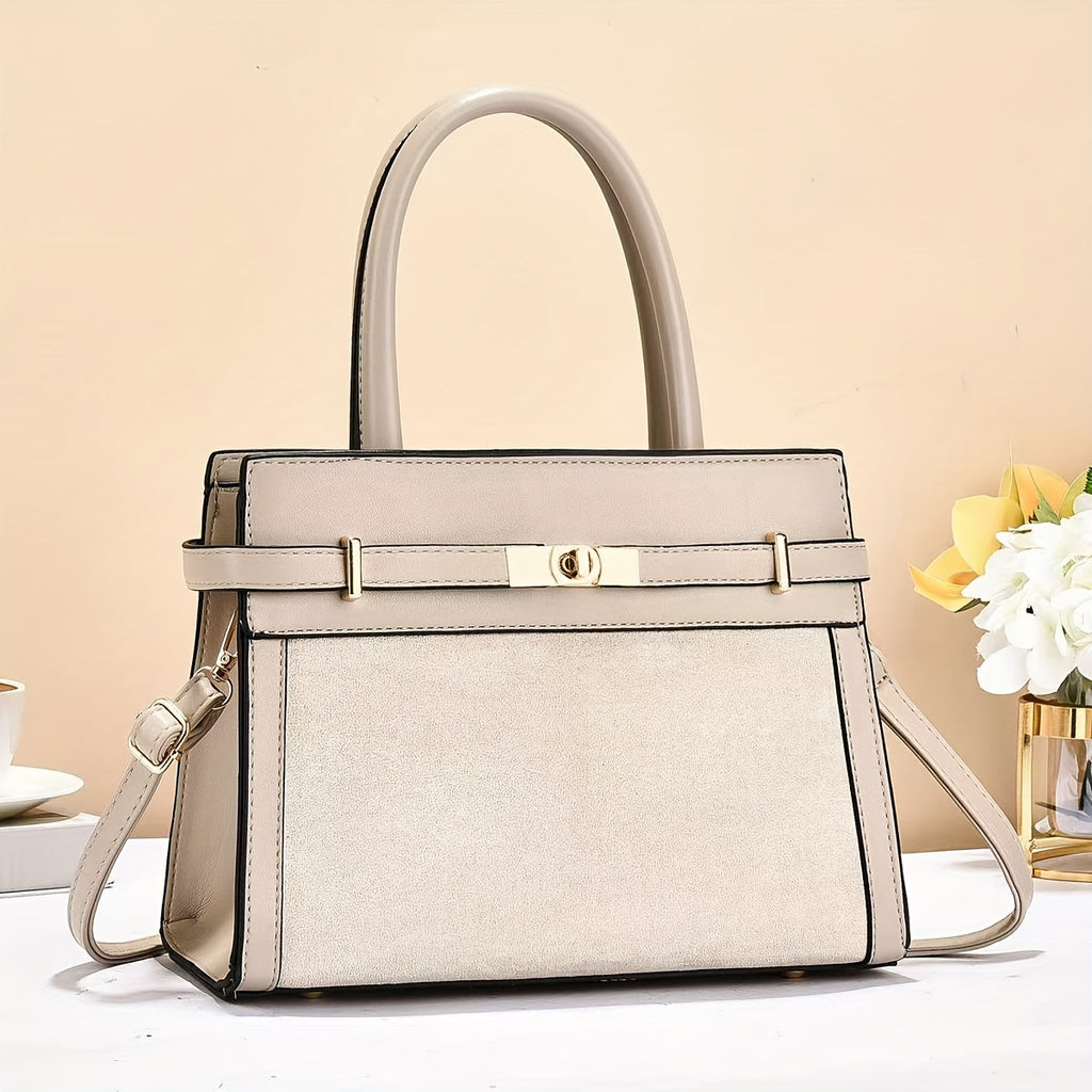 Women's Large Capacity Zipper Tote & Shoulder Bag