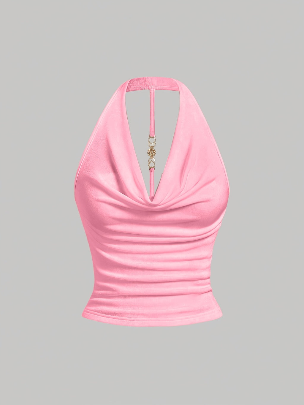 Women's Halter Neck Metal Back Suspender Vest