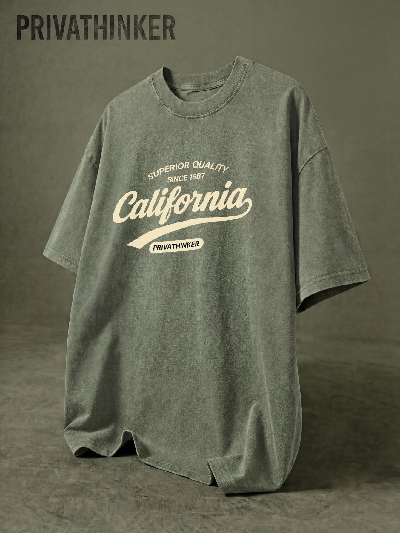 High Quality 100% Cotton T-Shirt, 230 GSM Heavy Cotton, Vintage California Print, Distressed Style, Unisex Loose Fit,  Short Sleeve Tee, Comfortable Casual Wear