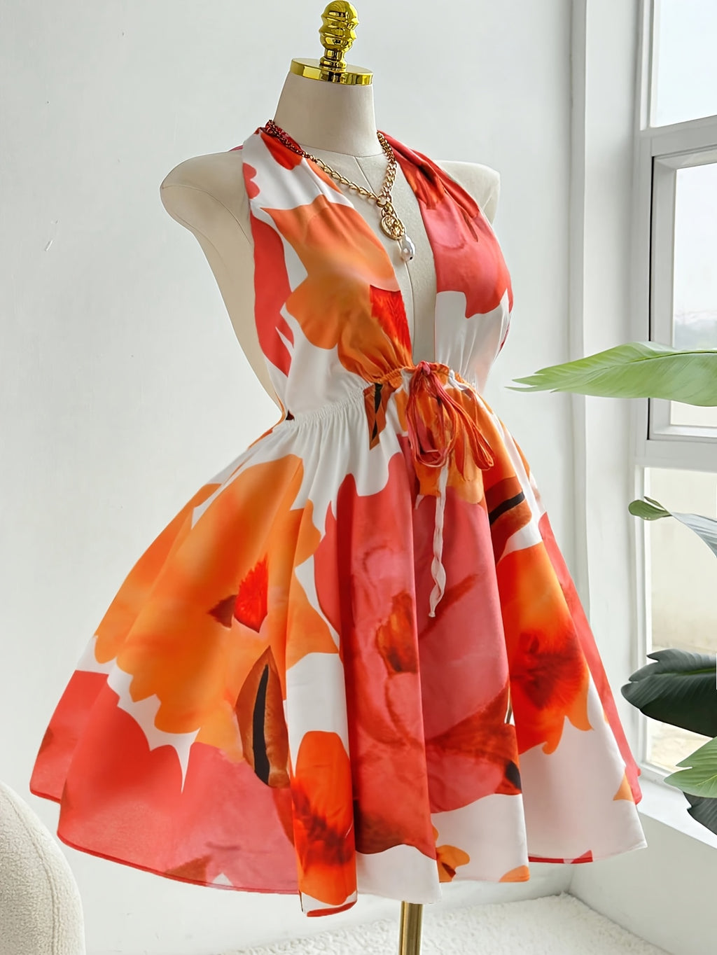 Floral Bow Tie Dress