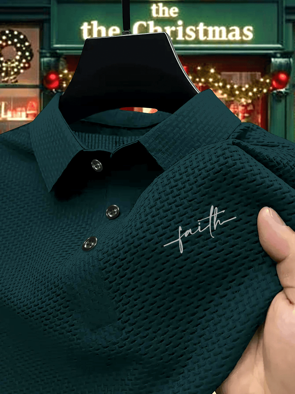 Ice Silk Printed Polo Shirt