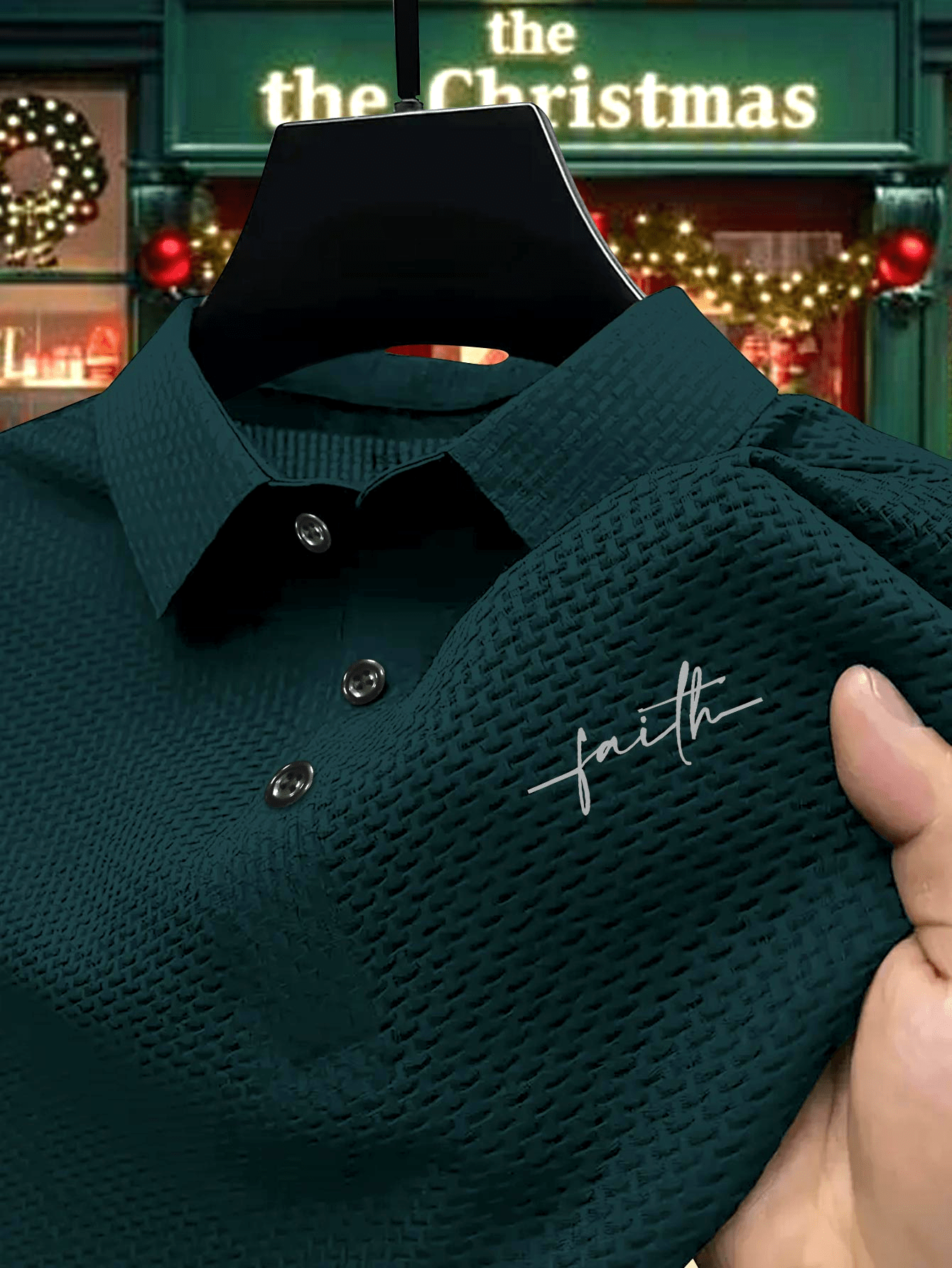Ice Silk Printed Polo Shirt