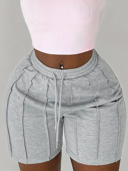 Elastic Waist Casual Shorts