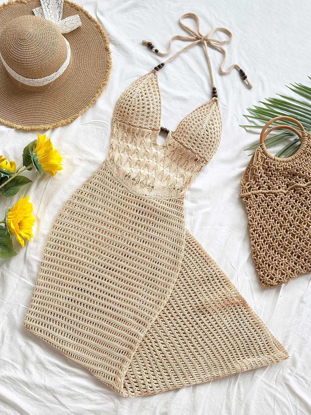 Backless Halter Mermaid Maxi Dress