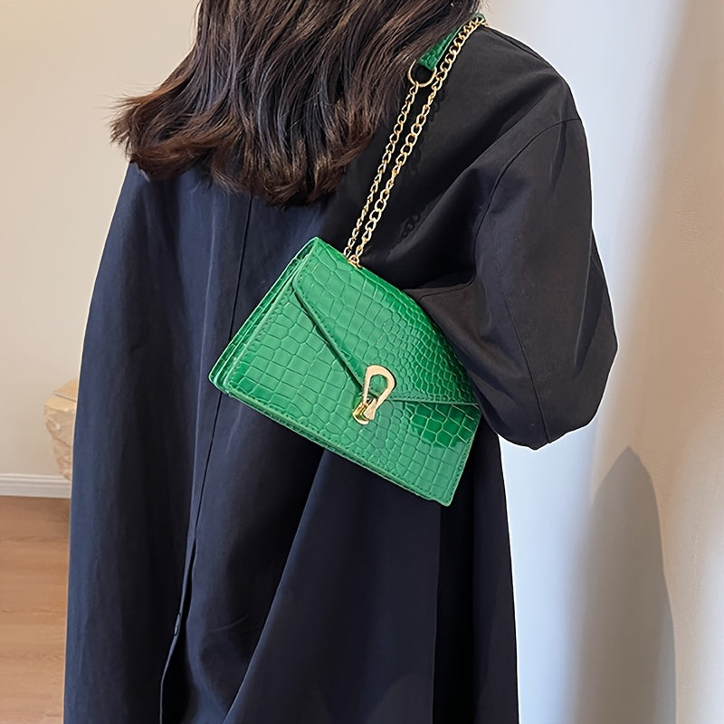 Luxury Flap Shoulder Bag for Women Faux Leather Underarm Bag Fashion Small Square Crossbody Bags Purse Totes