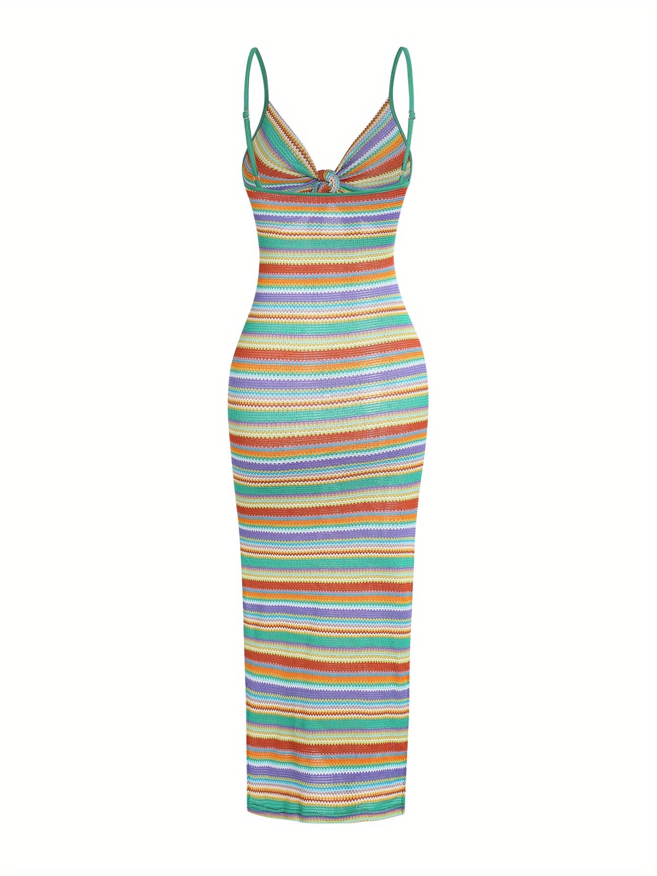 Women's Printed Backless Sleeveless Camisole Maxi Dress