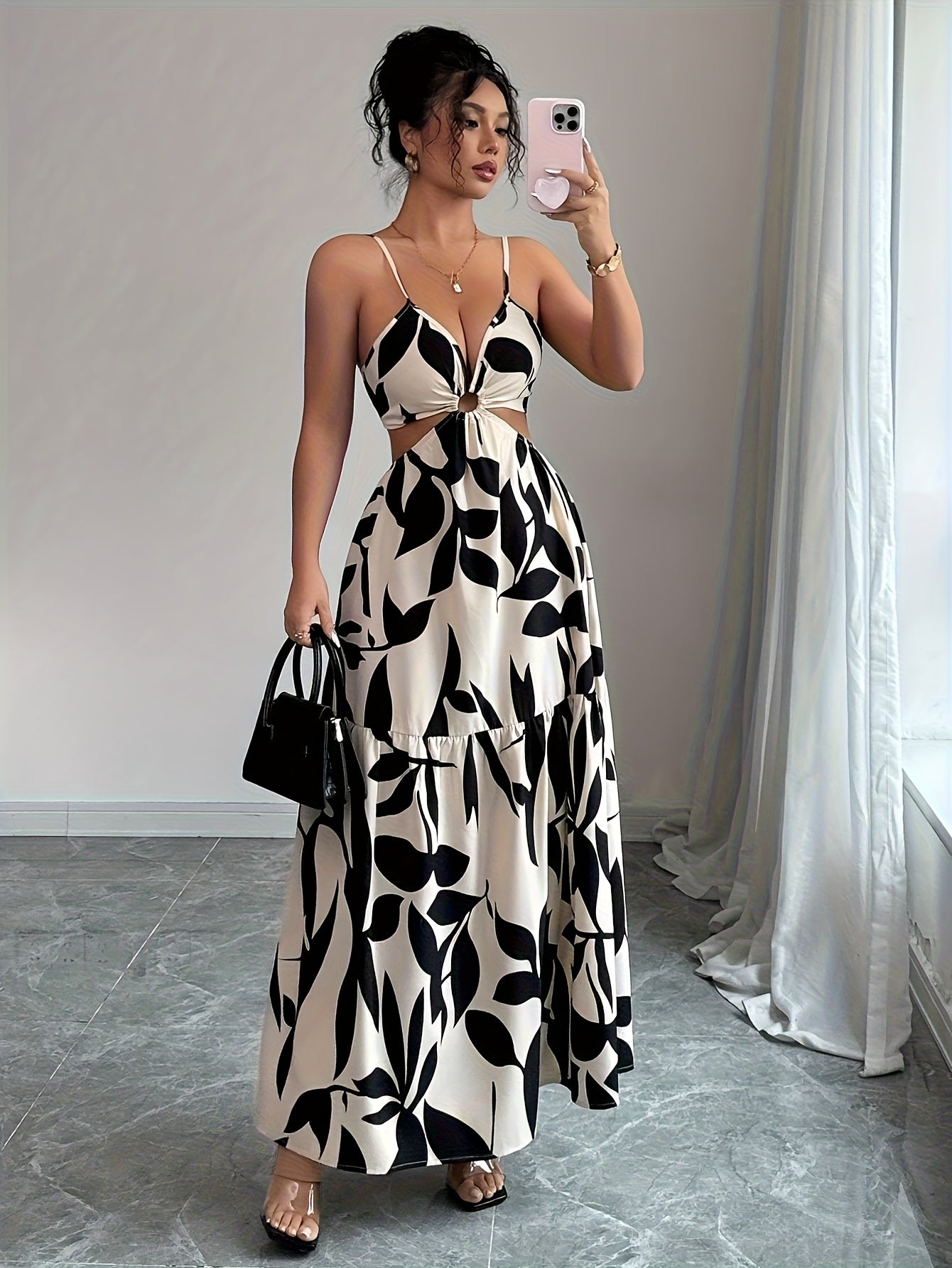 Floral A-Line Maxi Dress