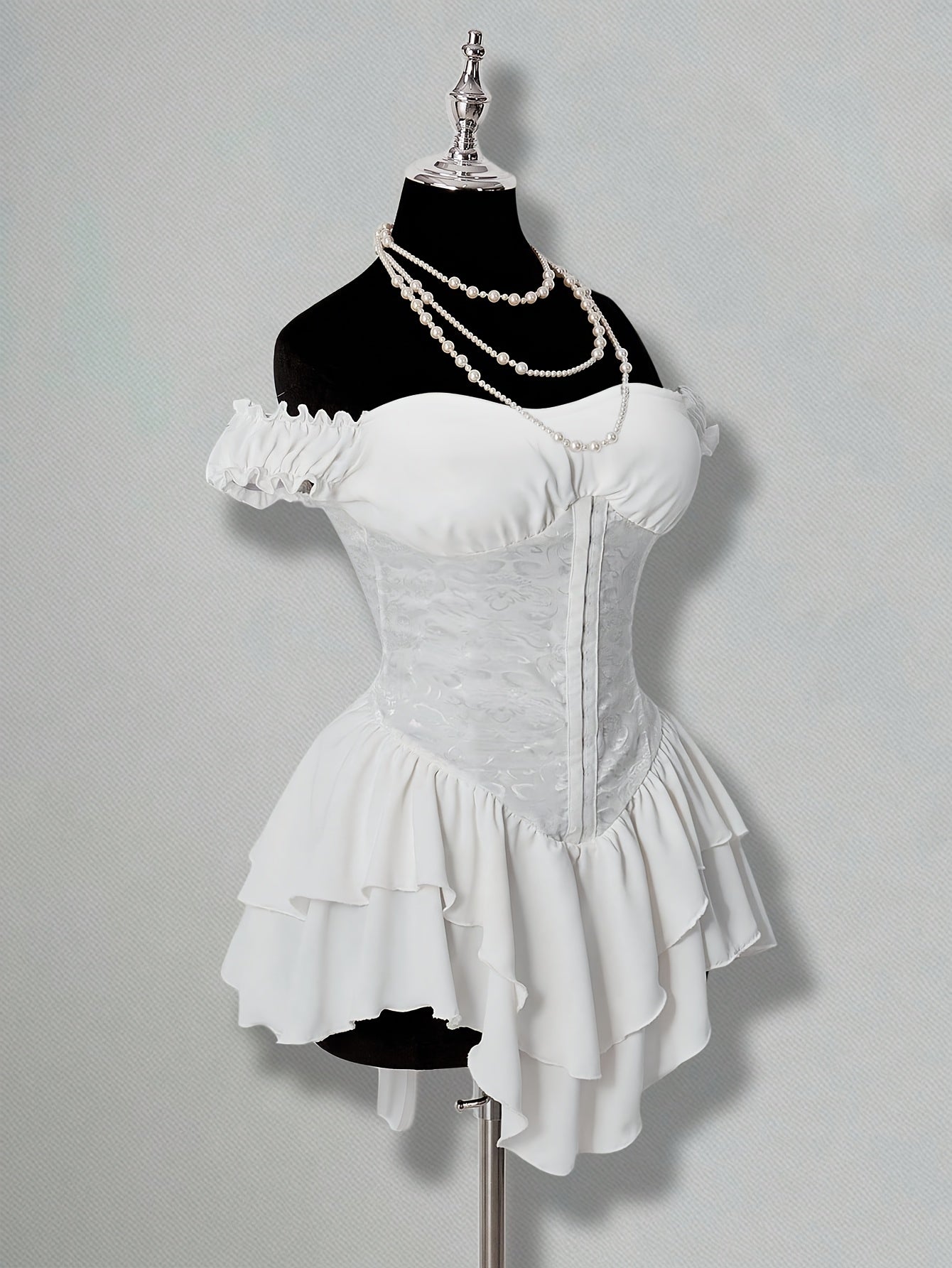 Women's Off-Shoulder Puff Sleeve Party Mini Dress