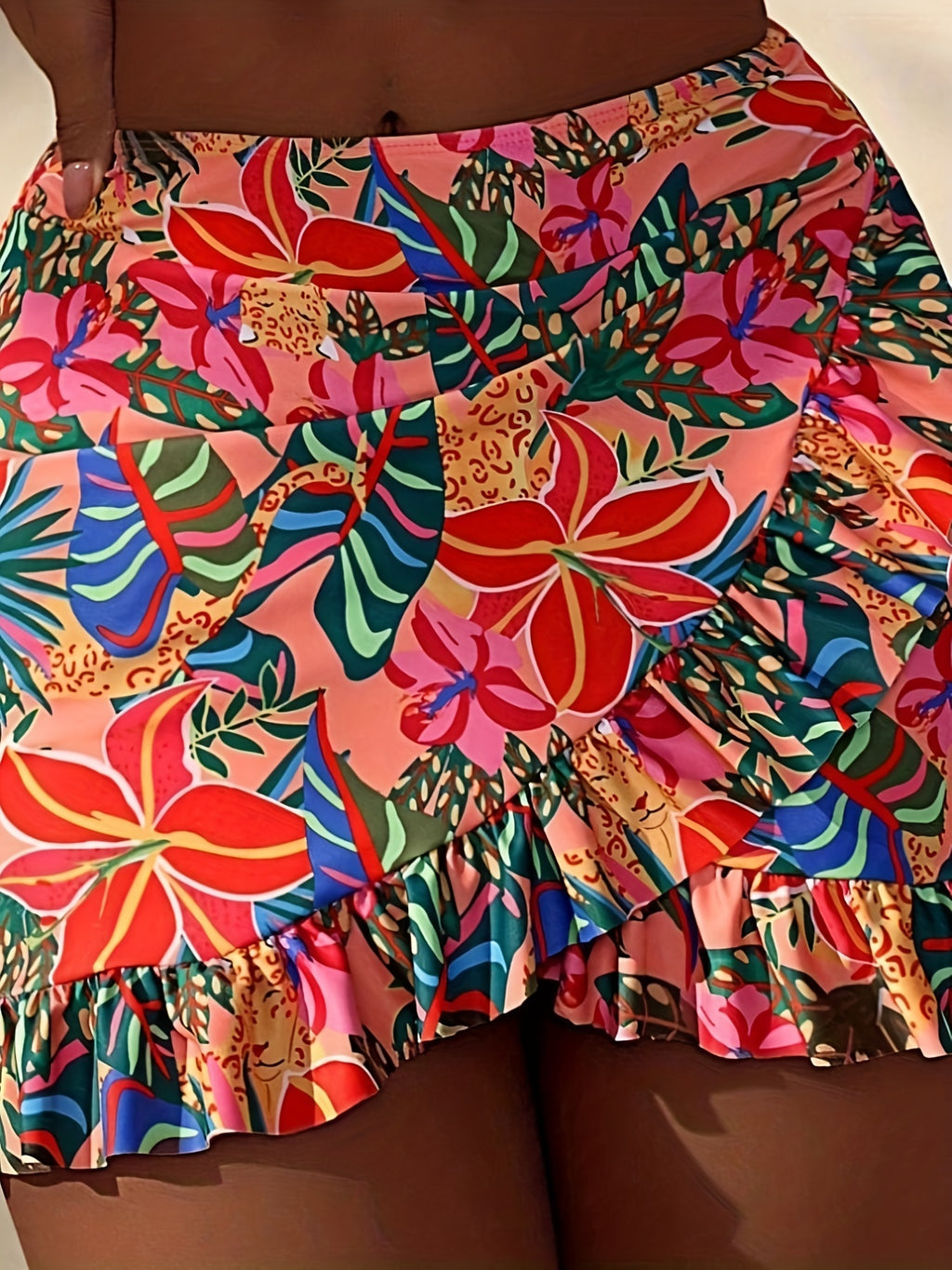 Women'S Beach Print Short Skirt