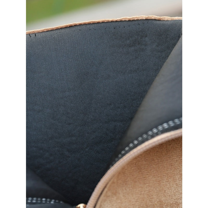 Women's Velvet Accent Flat Heel Mid-Calf Boots
