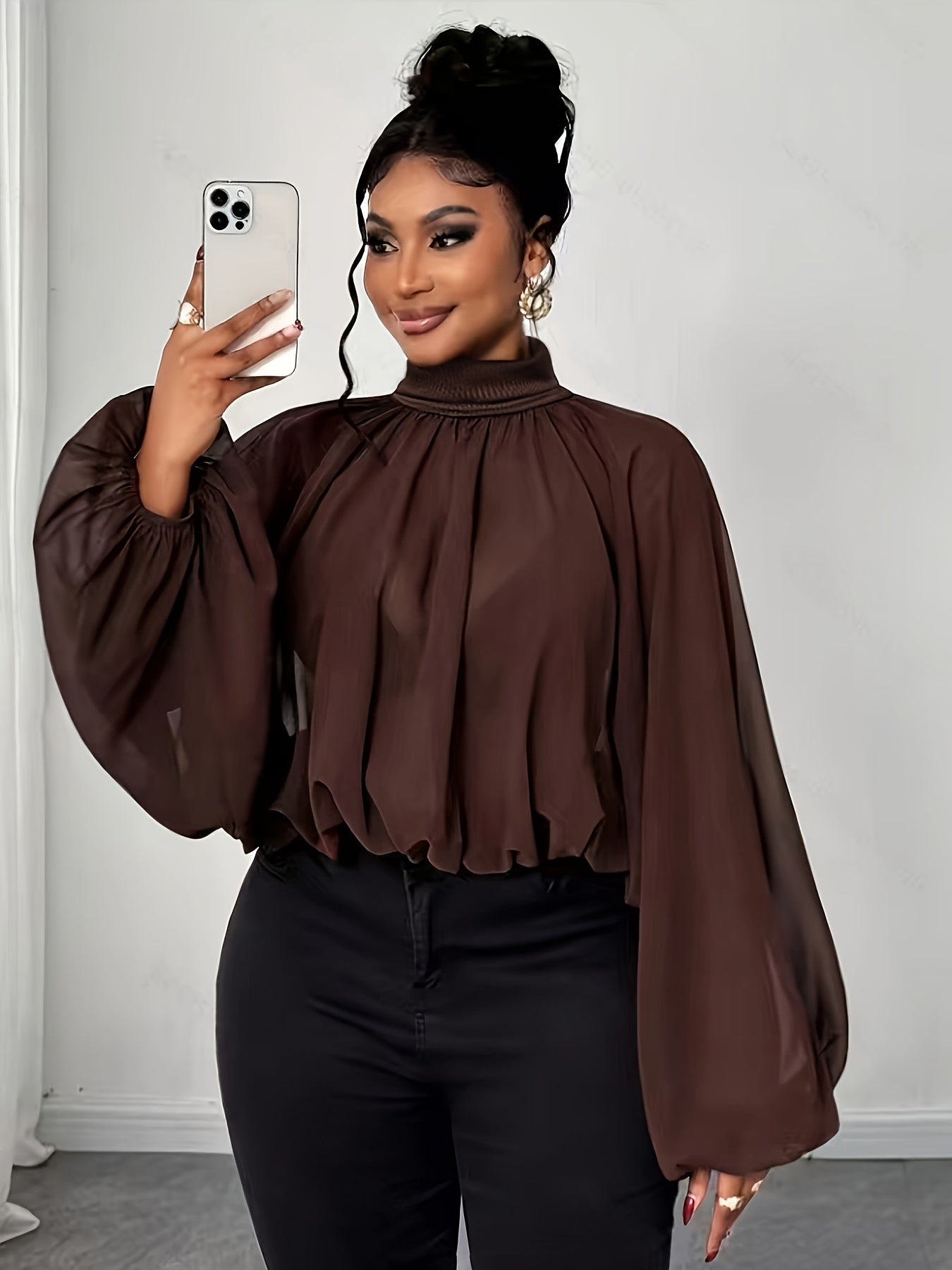 Georgette Round Neck Top