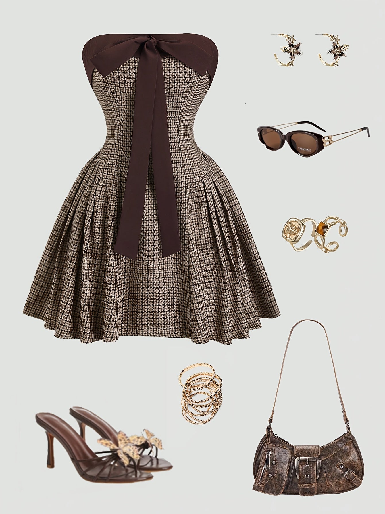 Houndstooth Cami Dress