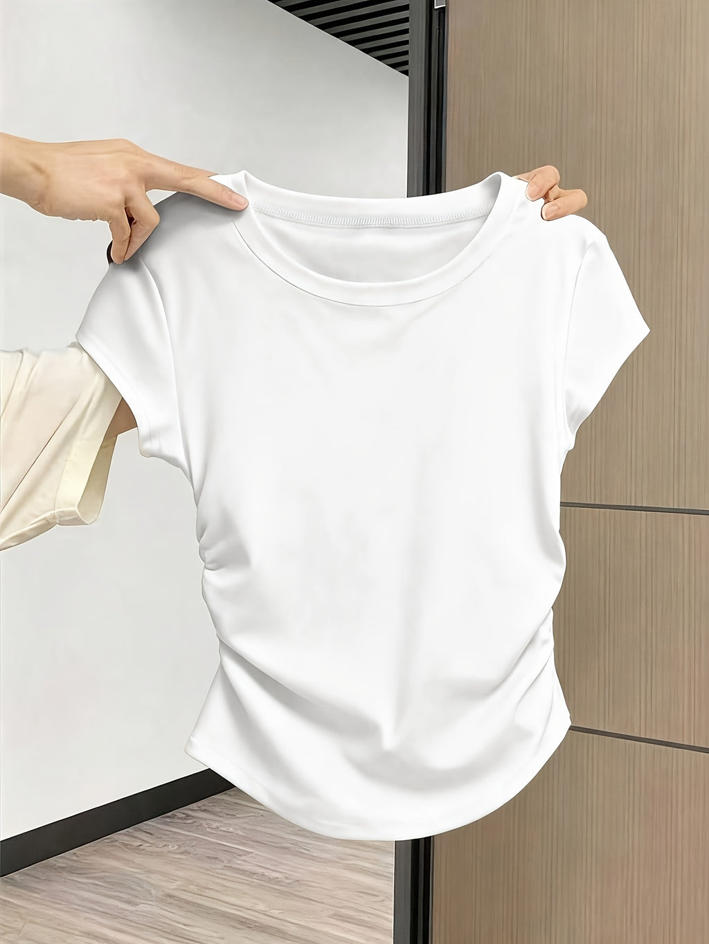Women's Solid Ruffled Casual T-Shirt Set 3-Pack