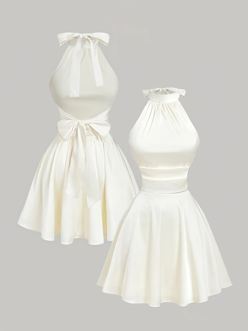 Sweetheart Bow Puff Dress