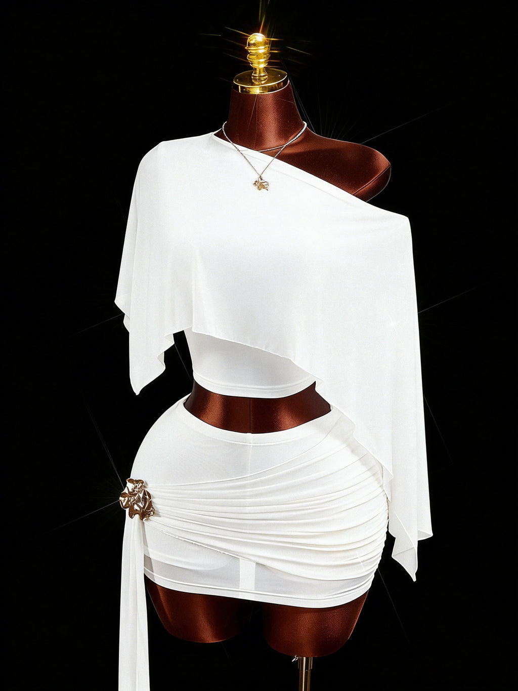 Women's One-Shoulder Two-Piece Set