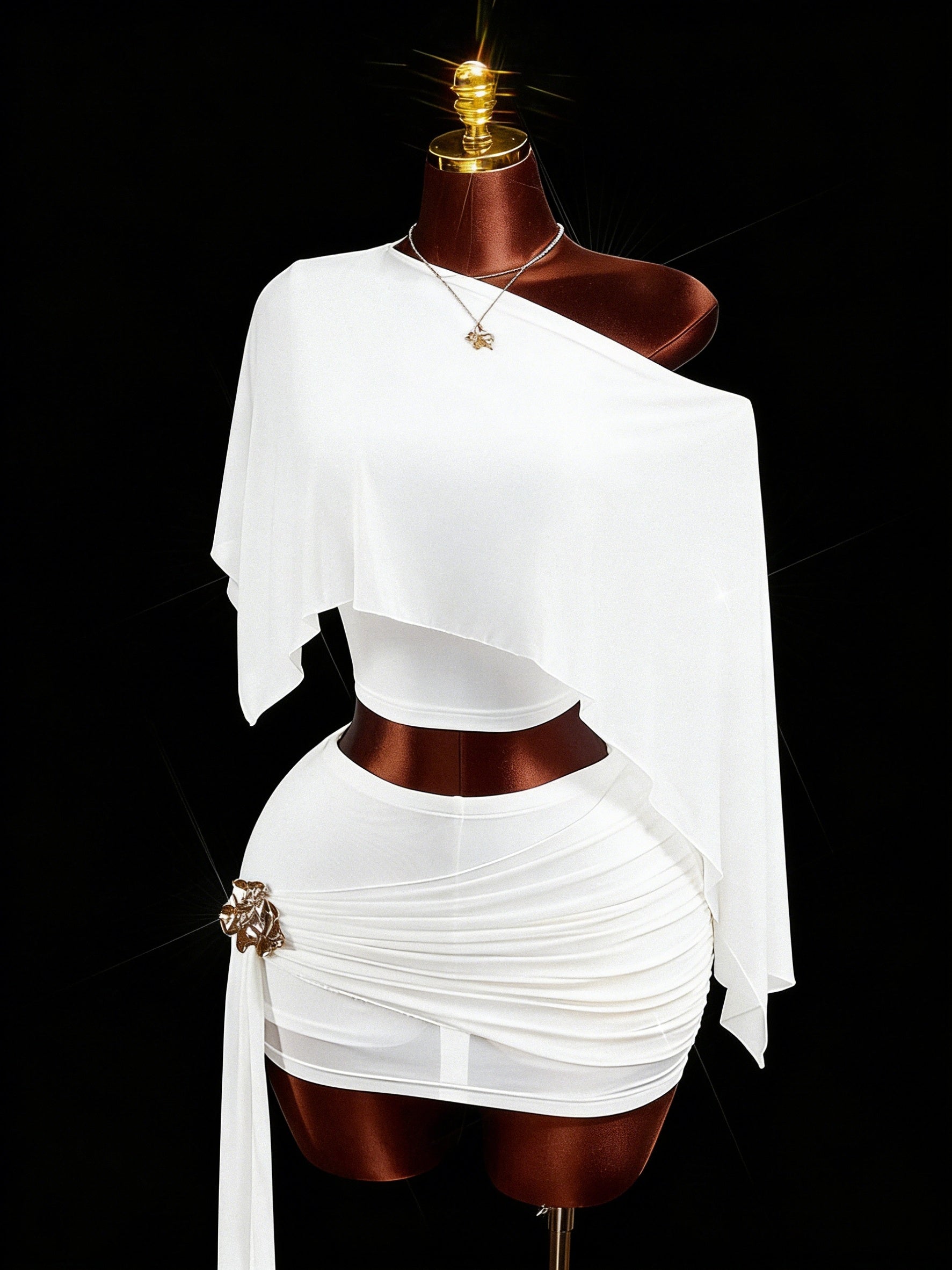Women's One-Shoulder Two-Piece Set