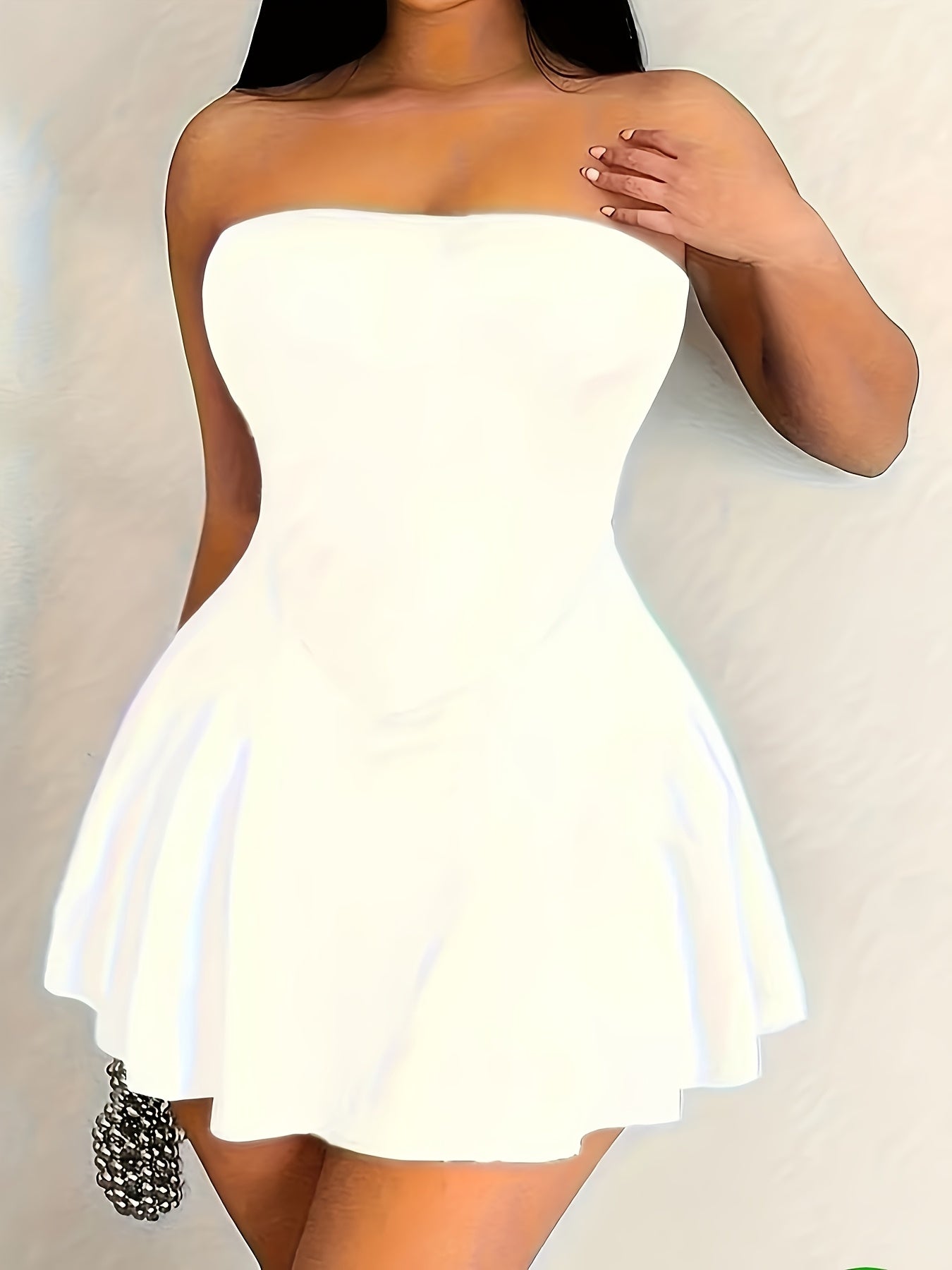 Christmas, Red, Women's Tube Top Dress