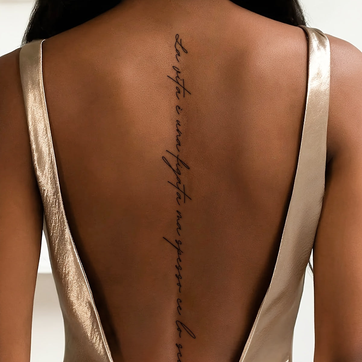 French Handwritten Phrase Temporary Tattoo