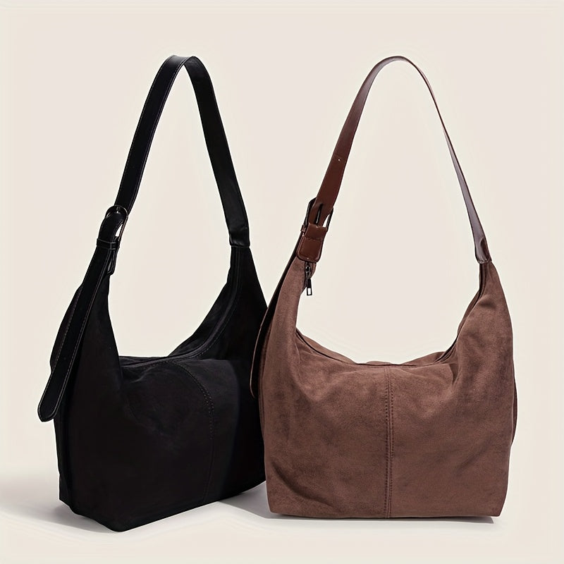 Women's Scrub Leather Large Tote Shoulder Bag