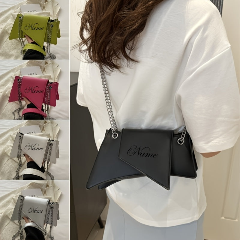 Custom Personalized Name Women's Small Square Bag, 2026 New Trendy Single-Shoulder Crossbody Bag, Simple and Versatile Handbag, Exclusive Letter Women's Bag, Top Choice for Holiday Gifting
