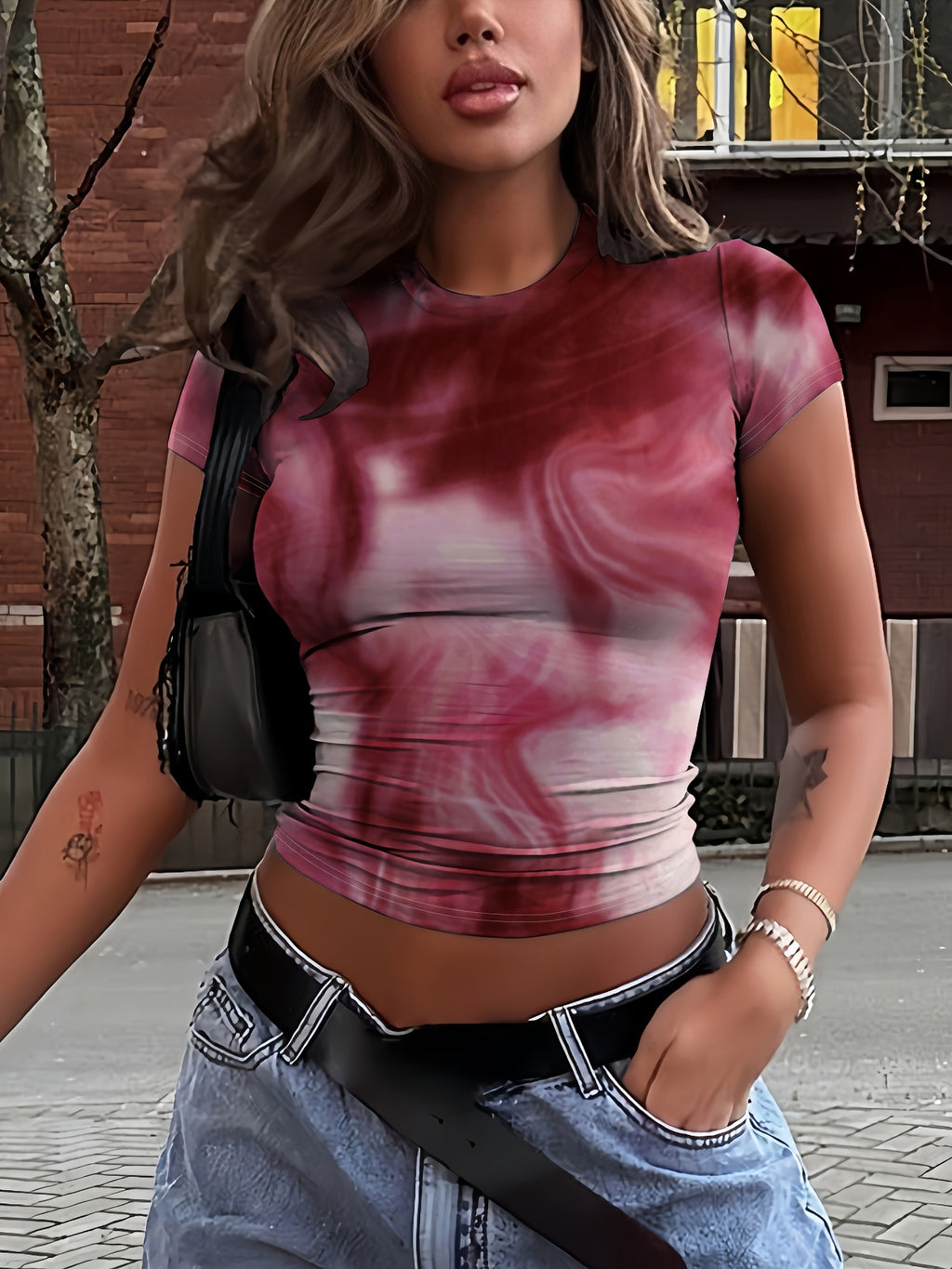 Tie-Dye Gradient Print T-Shirt