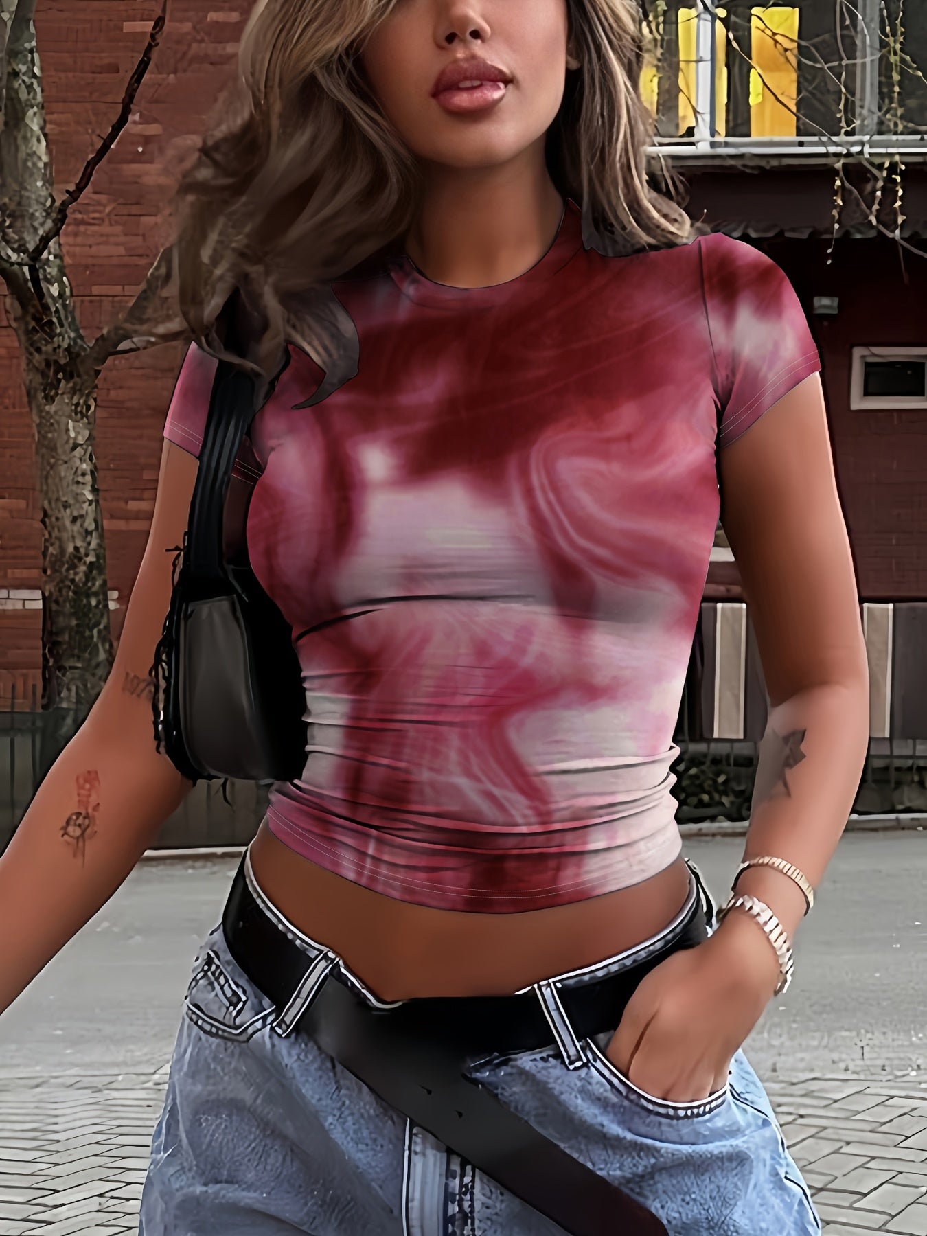 Tie-Dye Gradient Print T-Shirt