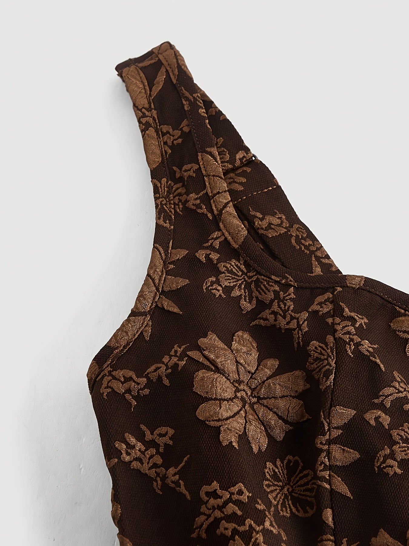 Women's Vintage Floral Square Neck Slim Dress