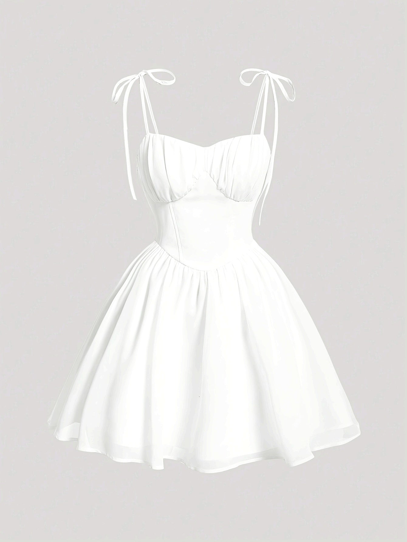 Elegant White Bow & Tie Strapless Dress with Smocked Waist - Lightweight Breathable Fabric, Machine Washable, Spring Summer Casual to Formal Occasion Women's Dress, Elegant Formal Dresses, Evening Wear, Smooth Texture