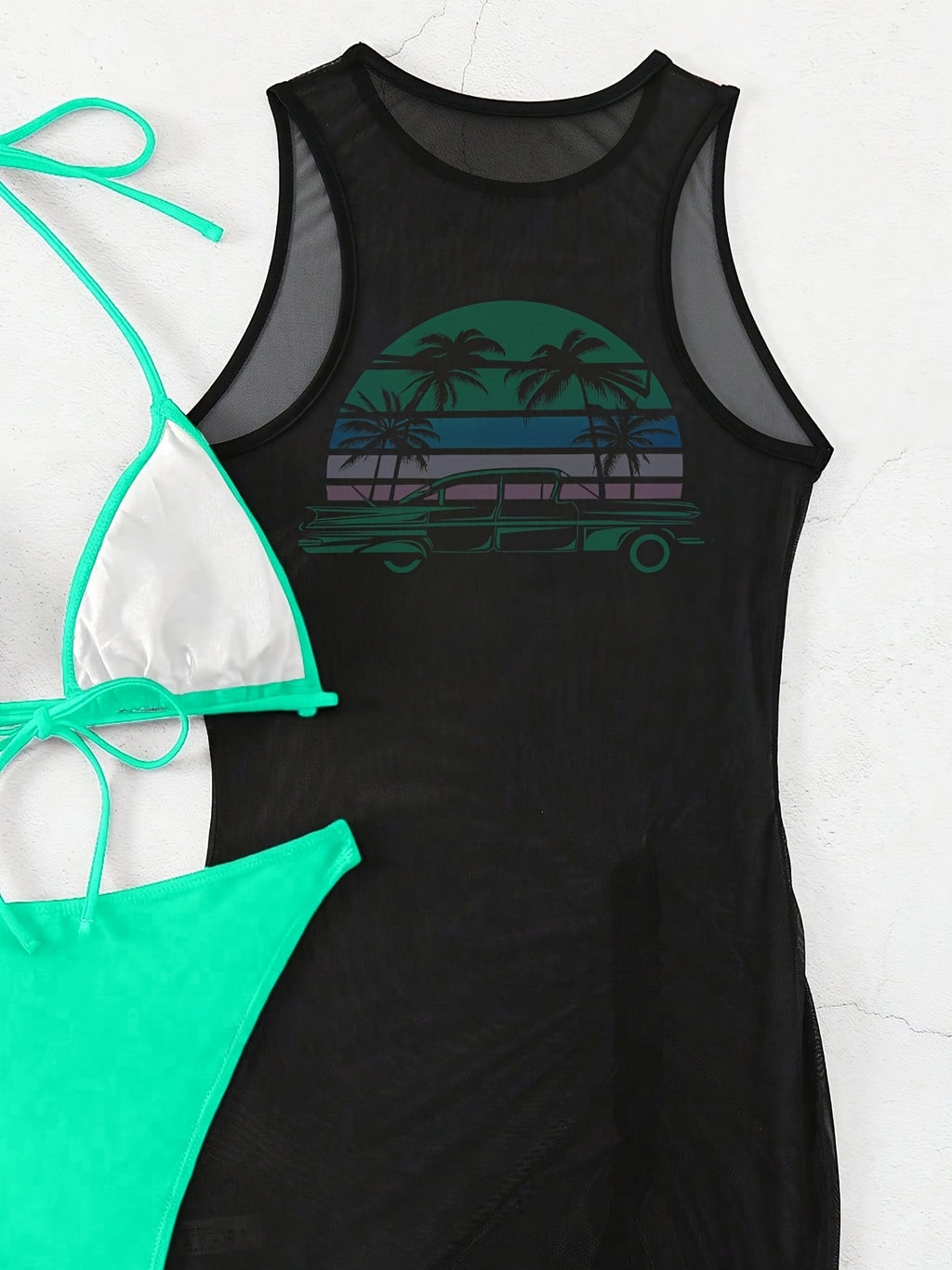 Tropical Palm Tree Wrap Skirt