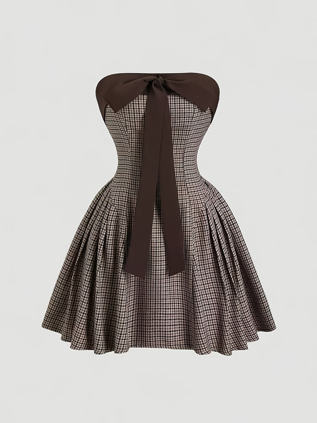 Houndstooth Butterfly Knot Skirt