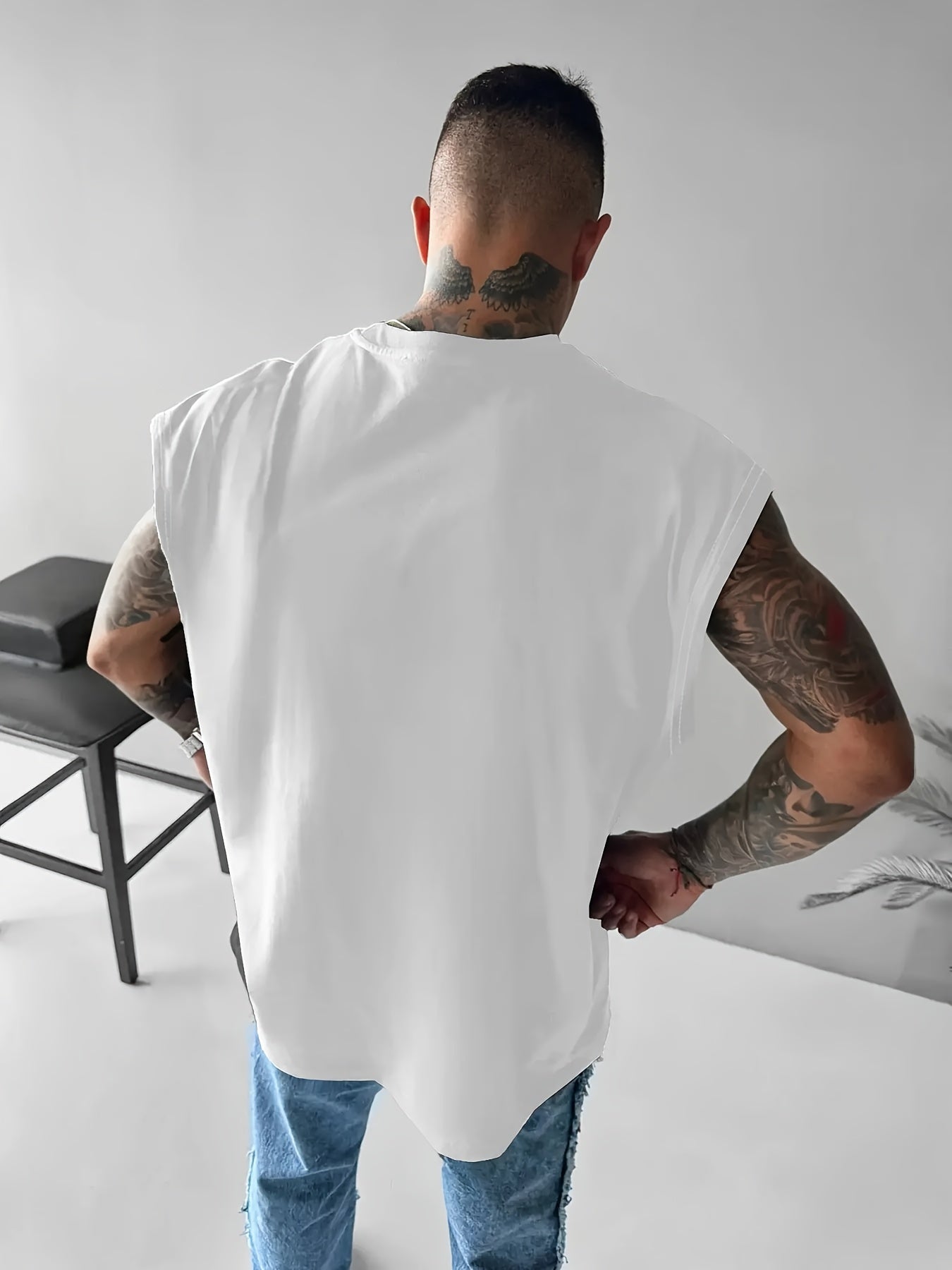 Men's Slogan Sleeveless Gym Vest