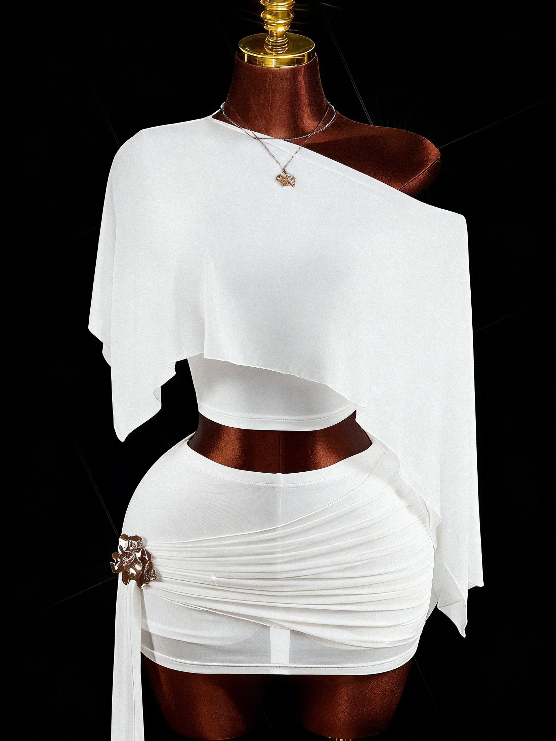 Women's One-Shoulder Two-Piece Set